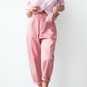 Zara Paper Bag Waist Jeans